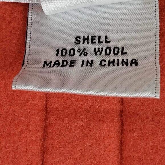 Talbots Blazer Women's Size 10 Orange Wool Long Sleeve Open Jacket - Picture 7 of 9